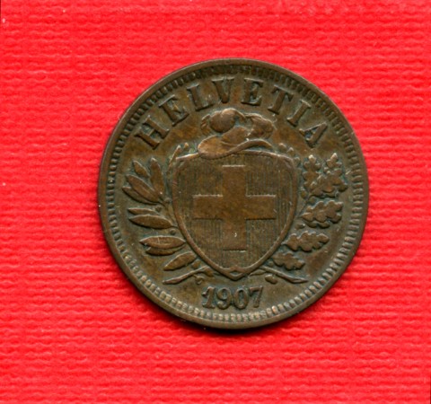 1907 - LOTTO/MSVI1907R2 - SVIZZERA - 2 RAPPEN  BRONZO