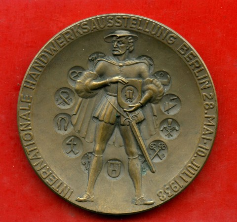 1938 - GERMANIA BERLINO - MEDAGLIA MOSTRA INTERNAZIONALE DI ARTIGIANATO - LOTTO/M30116