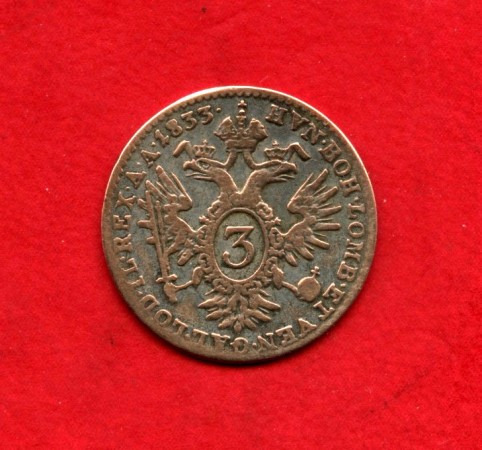 1833 - AUSTRIA - LOTTO/M48099 - 3 KREUZER ARGENTO  FRANCESCO II°