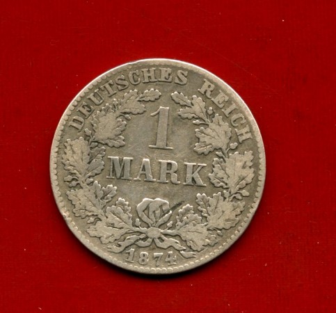 1874 - GERMANIA IMPERO - 1 MARCO ARGENTO ZECCA G - LOTTO/M30447