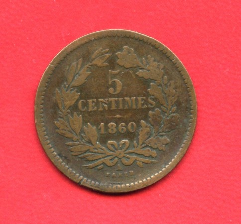 1860 - LUSSEMBURGO - 5 CENTESIMI - LOTTO/M32444