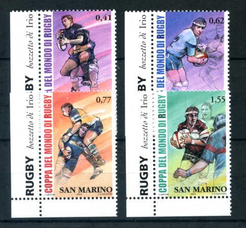 2003 - LOTTO/23304 - SAN MARINO - COPPA DEL MONDO RUGBY 4v. - NUOVI