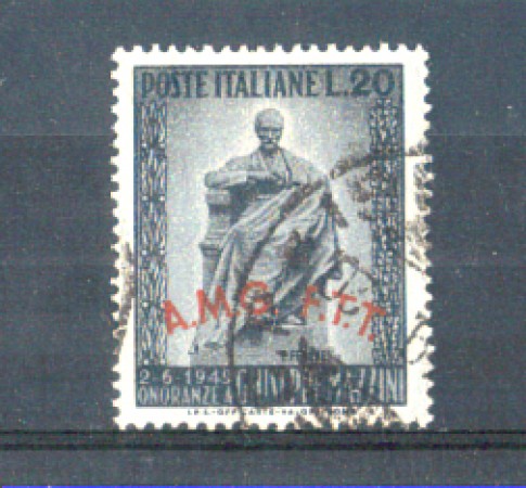 1949 - LOTTO/10229U - TRIESTE A - 20 LIRE GIUSEPPE MAZZINI USATO