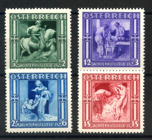 1936 - AUSTRIA - SOCCORSO INVERNALE  4v. NUOVI - LOTTO/34045