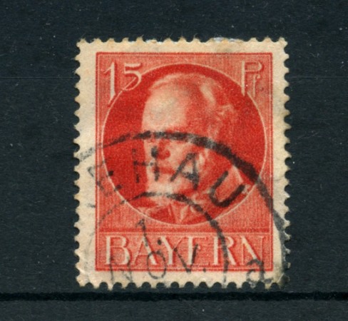 BAVIERA - 1916 - LOTTO/21876 - 15 p. VERMIGLIO  USATO