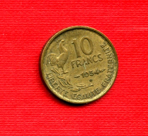 1954  B - LOTTO/M21823 - FRANCIA - 10 FRANCHI GALLETTO
