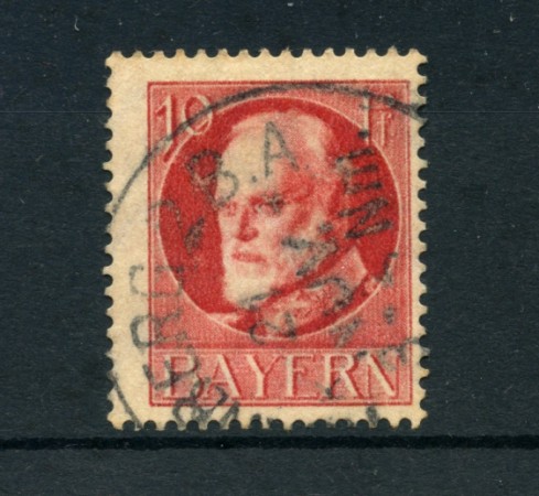 BAVIERA - 1914 - LOTTO/21864 - 10p. ROSSO USATO