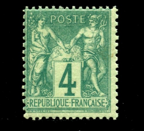 1876/81 - LOTTO/12865 - FRANCIA - 4c. VERDE  TIPO SAGE - NUOVO