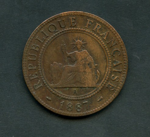 1887 - INDOCINA FRANCESE -  1 CENTESIMO BRONZO