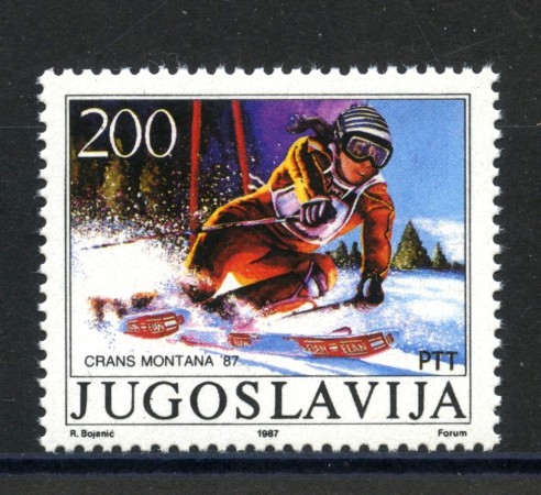 1987 - JUGOSLAVIA - LOTTO/38407 - MATEJA SVET SCIATORE - NUOVO