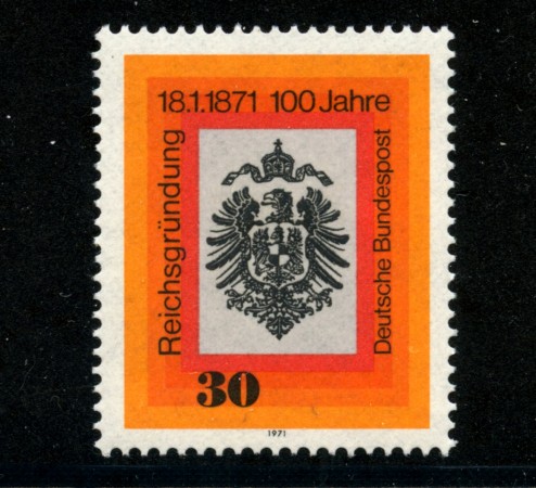 1971 - LOTTO/18906 - GERMANIA FEDERALE - CENTENARIO IMPERO TEDESCO - NUOVO