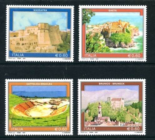 2007 - REPUBBLICA - SERIE TURISTICA 4v. - NUOVI - LOTTO/25439