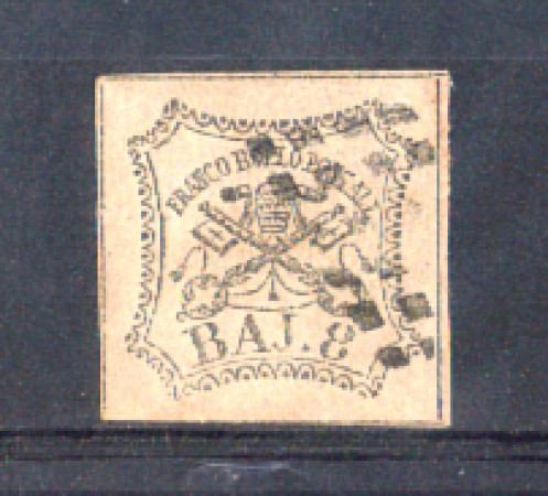 STATO PONTIFICIO  - 1852 - LOTTO/5400A -  8 BAJ BIANCO