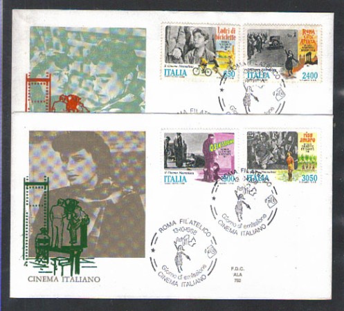 1988 - LOTTO/6906Z- REPUBBLICA - IL CINEMA ITALIANO - FDC