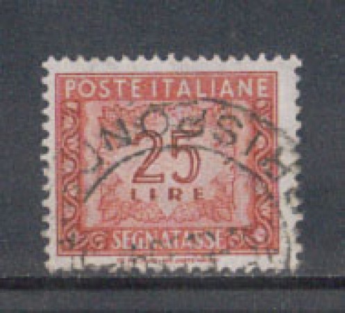 1955/66 - LOTTO/7829U - REPUBBLICA - 25 LIRE SEGNATASSE USATO