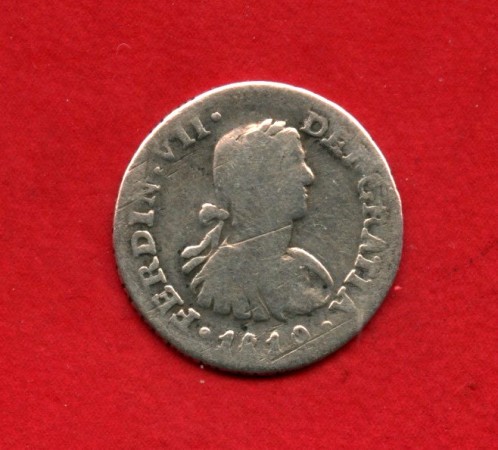 1810 - MESSICO - LOTTO/M481000 - 1/2 REAL ARGENTO FERDINANDO VII° DI SPAGNA