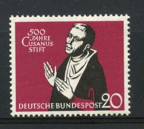 1958 - GERMANIA FEDERALE - 20p.  CARDINAL CUSANO - NUOVO - LOTTO/30834