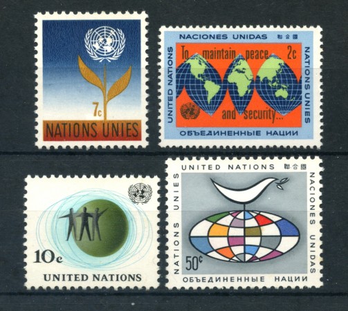 1964 - LOTTO/21359 - ONU U.S.A - POSTA ORDINARIA  4v. - NUOVI