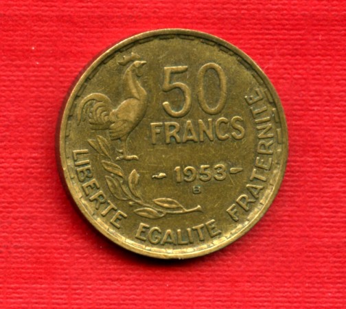 1953 B - LOTTO/M21753 - FRANCIA - 50 FRANCHI GALLETTO