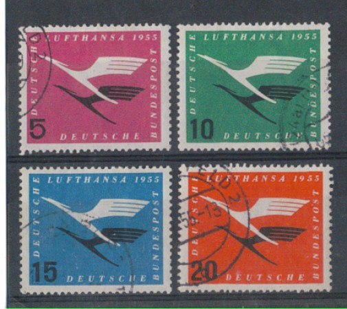 1955 - LOTTO/3632A - GERMANIA  FEDERALE - LUFTHANSA 4v.