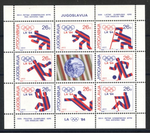 1984 - JUGOSLAVIA - LOTTO/38324 - OLIMPIADI DI LOS ANGELES  8v. - NUOVI