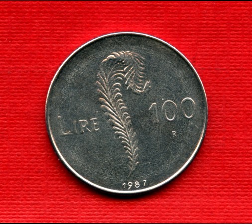1987 - LOTTO/M23908 - SAN MARINO - 100 LIRE STEMMA CASTELLO PENNA ROSSA