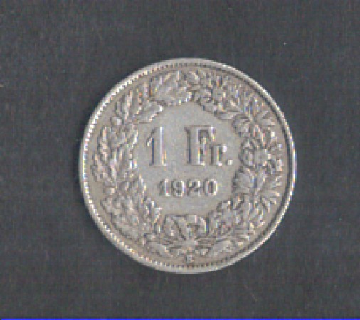 1920 - LOTTO/MSVI1920F - SVIZZERA - 1 FRANCO ARGENTO