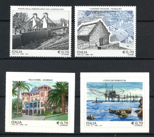 2014 - REPUBBLICA - PATRIMONIO ARTISTICO 4v. - NUOVI - LOTTO/36873