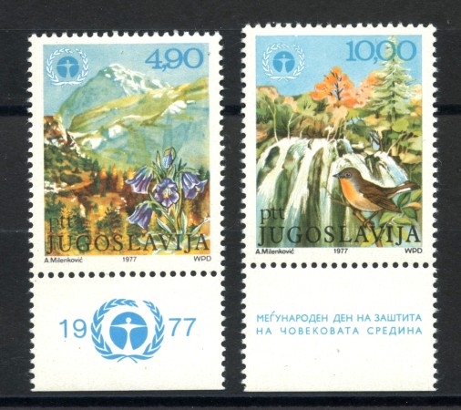 1977 - JUGOSLAVIA - LOTTO/38227 - DIRITTI DELL'UOMO 2v. - NUOVI
