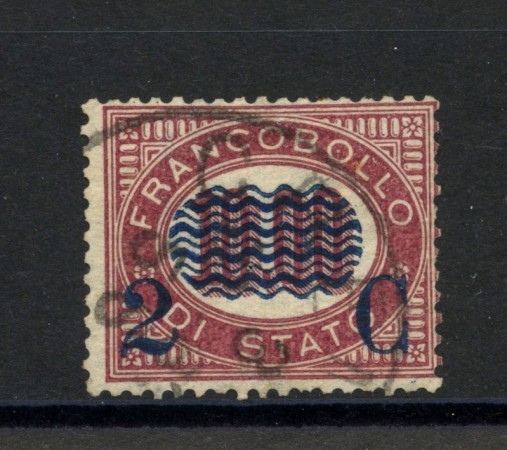1878 - REGNO D'ITALIA - LOTTO/38014 - 2c. su 10,00 LACCA - USATO