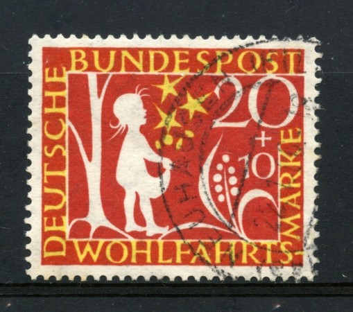 1959 - GERMANIA FEDERALE - 20+10p. BENEFICENZA - USATO - LOTTO/30847U
