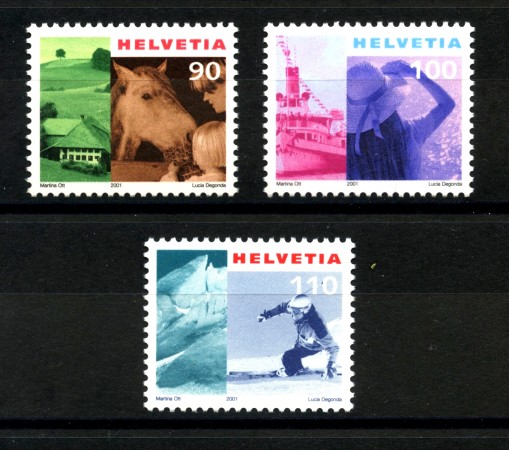2001 - SVIZZERA - IMMAGINI DELLA SVIZZERA 3v. - NUOVI - LOTTO/37358
