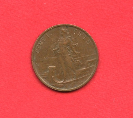 1915 - REGNO - 1 CENTESIMO ITALIA SU PRORA - LOTTO/M32360