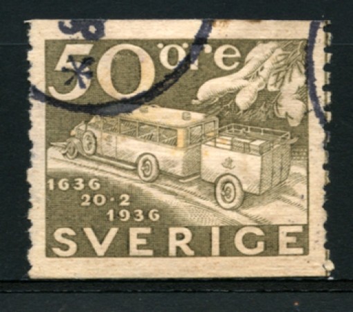 1936 - LOTTO/12164 - SVEZIA - 50 ore CENTENARIO POSTE - USATO