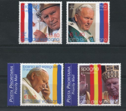2004 - LOTTO/12676 - VATICANO - VIAGGI DI S.S.GIOVANNI PAOLO II° 4v. - NUOVI