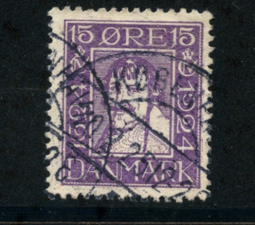 1924 - LOTTO/20506 - DANIMARCA - 15 ore  3° CENTENARIO POSTE - USATO