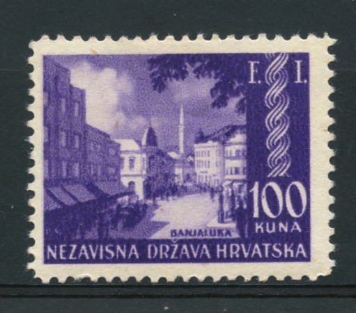 1942 - LOTTO/14605 - CROAZIA - ESP. FILATELICA DI BANJALUKA - LING.