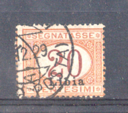 LIBIA - 1915 - LOTTO/LIBITS3U - 20c. SEGNATASSE USATO