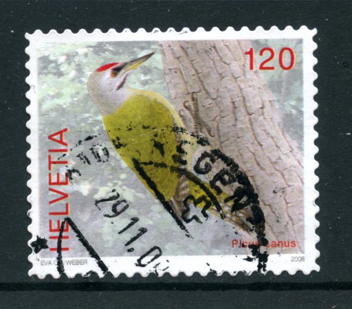2008 - LOTTO/22878 - SVIZZERA - 120c. FAUNA UCCELLI - USATO