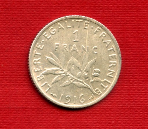 1916 - LOTTO/M21635 - FRANCIA - 1 FRANCO ARGENTO SEMINATRICE