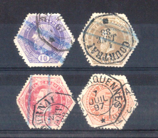 1871/79 - LOTTO/10855 - BELGIO - FRANCOBOLLI TELEGRAFICI - USATI