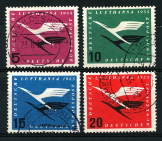 1955 - LOTTO/11855 - GERMANIA FEDERALE - LUFTHANSA  4v . - USATI