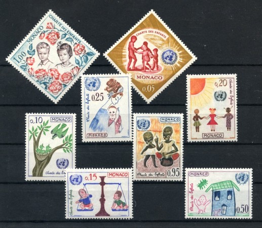 1963 - MONACO - LOTTO/38881 - CARTA DEI BAMBINI 8v. - NUOVI