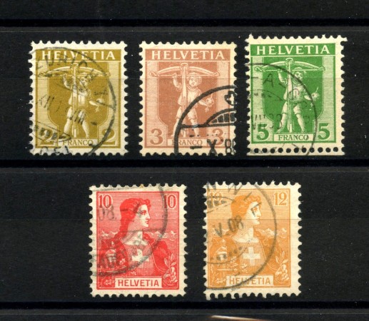 1907 - SVIZZERA - LOTTO/41662 - WALTER TELL E HELVETIA 6v. USATI