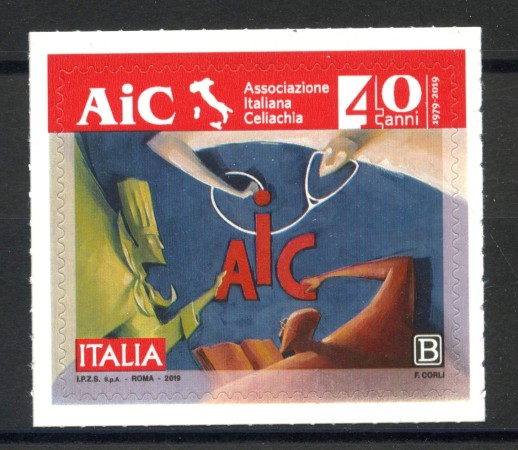 2019 - REPUBBLICA - AIC  CELIACHIA - NUOVO - LOTTO/37107