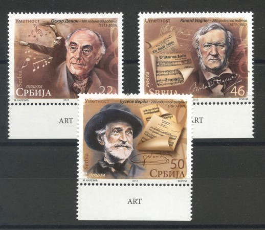 2013 - SERBIA REPUBBLICA - ANNIVERSARI  3v. - NUOVI - LOTTO/35222