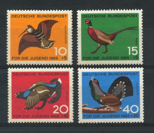 1965 - GERMANIA FEDERALE - PRO GIOVENTU' UCCELLI 4v. - NUOVI - LOTTO/30891
