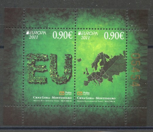2011 - MONTENEGRO REPUBBLICA - EUROPA FORESTE  FOGLIETTO - NUOVO - LOTTO/34902