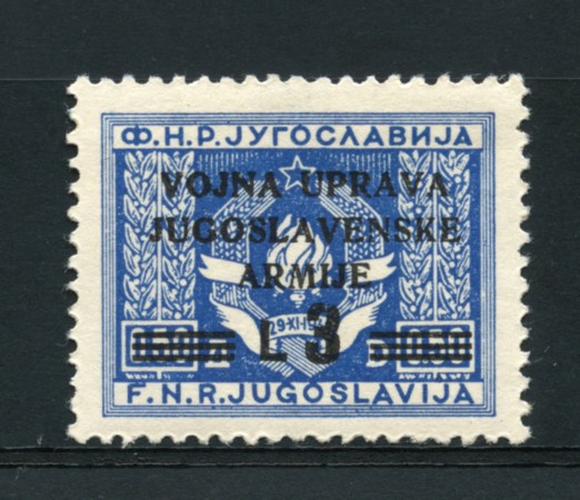 1947 - LOTTO/14715 - AMMINISTR. MILITARE  JUGOSLAVA- 3,00 SU 0,50 - NUOVO