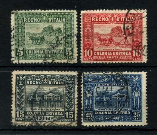1910/14 - ERITREA ITALIANA - LOTTO/47789 - SOGGETTI AFRICANI 4v. - USATI